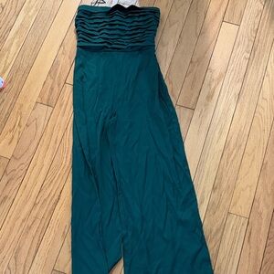 Abercrombie & Fitch Teal Strapless Jumpsuit